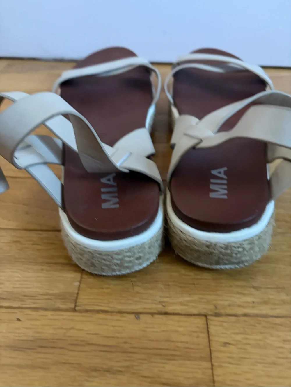 MIA Beige Platform Espadrille Sandals